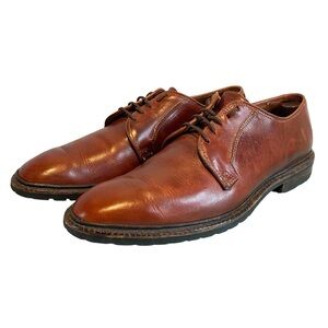 Allen Edmonds Black Hills Oxford Shoe 10 AA Narrow Brown Leather Rubber Sole